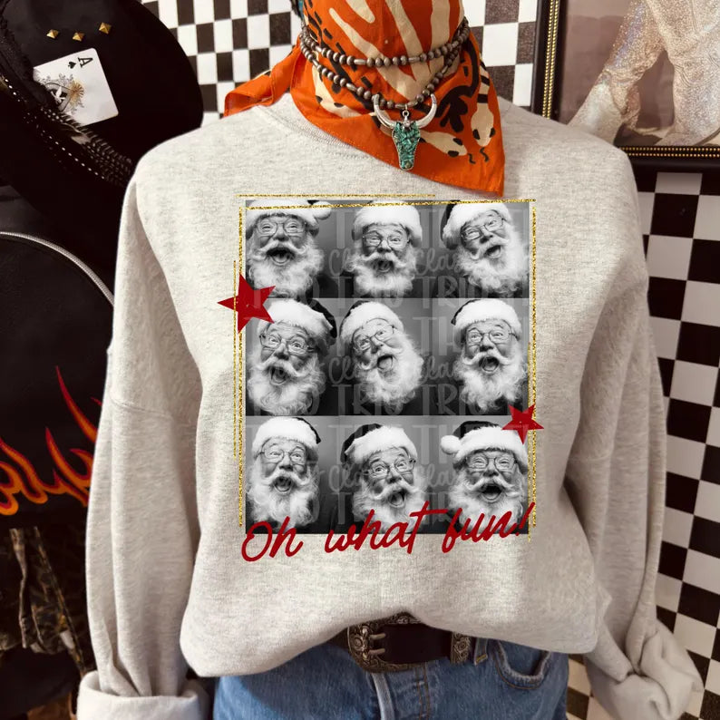 Oh What Fun Santa Crewneck