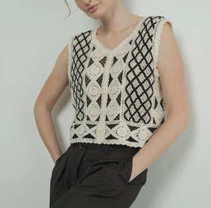 Shawna Crochet Detail Top