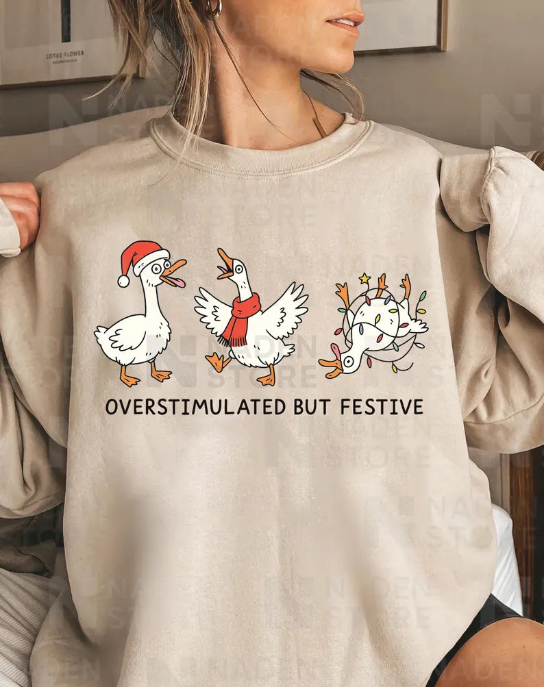Overstimulated But Festive Crewneck
