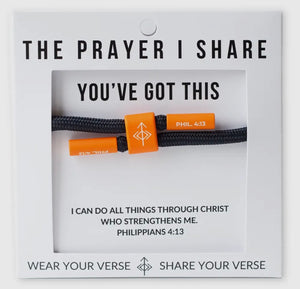 The Prayer Share Christian Cord Bracelet (Multiple Options)