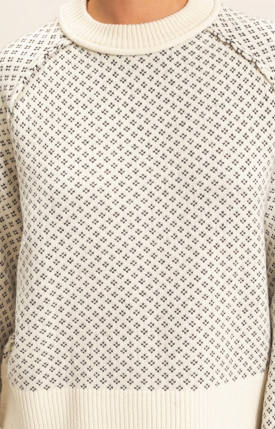 Tatum Cream Patterned Sweater