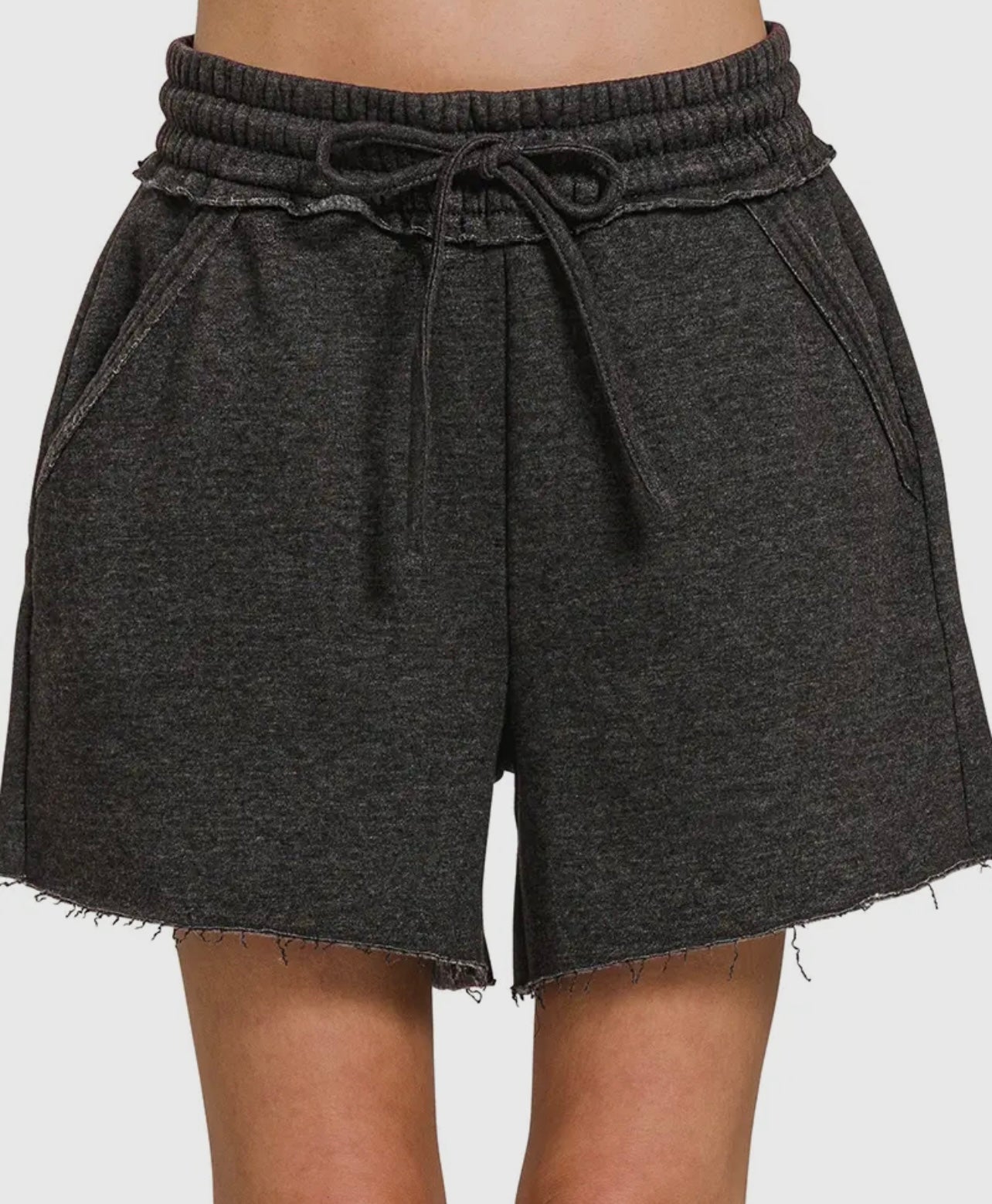 Comfy Comfort Black Drawstring Short