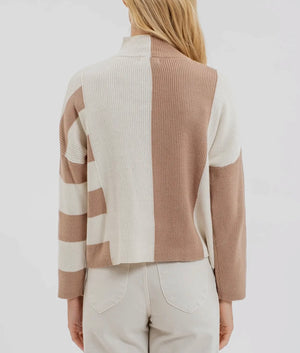 Mott Tan Stripe Sweater