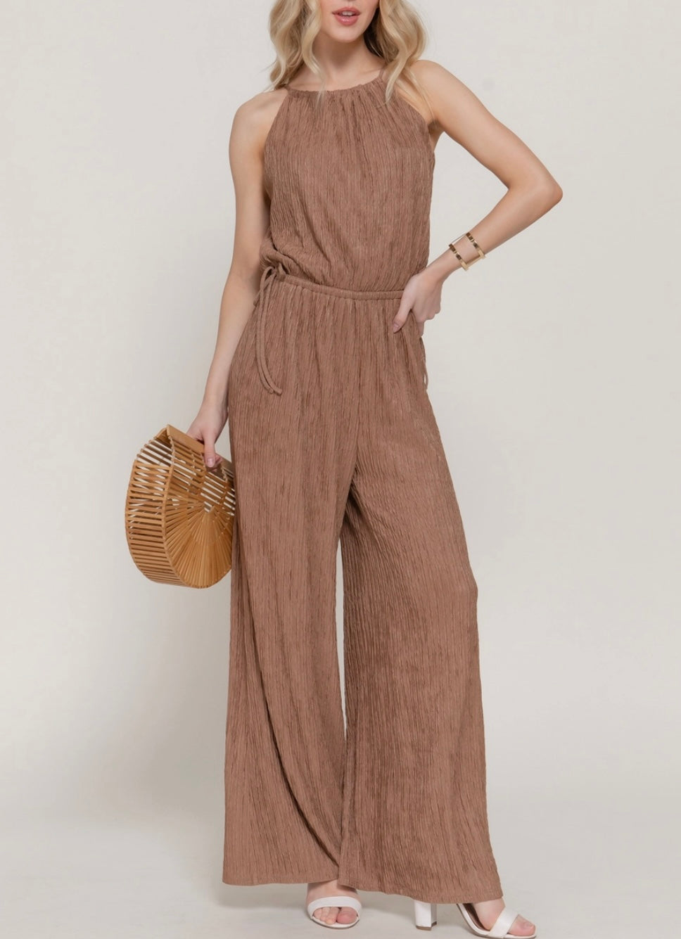 Grateful Crinkle Knit Jumpsuit