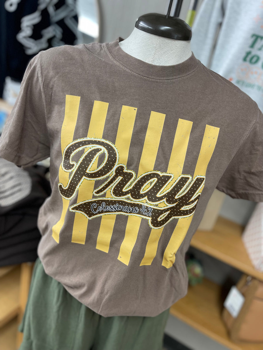 Pray Stripe Tee