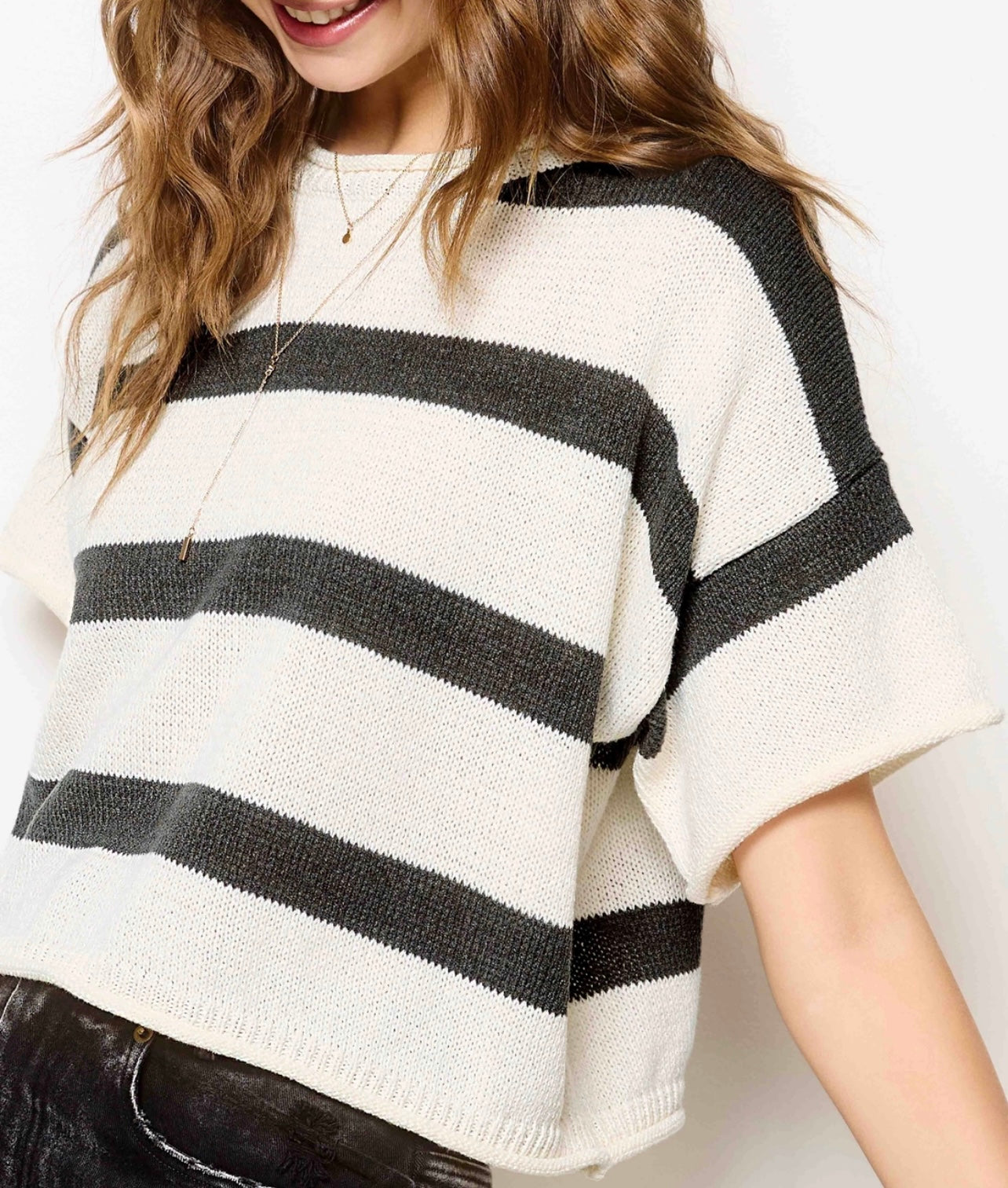 Carbon Stripe Top