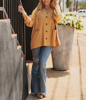 Steph Waffle Cardigan (2 Colors) Standard & Extended