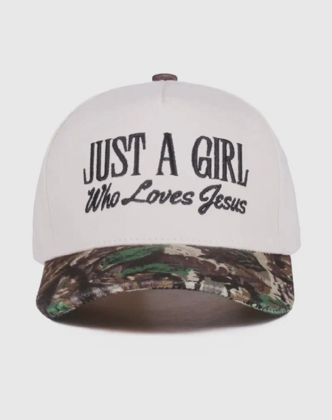 Just A Girl Who Loves Jesus Camo Hat