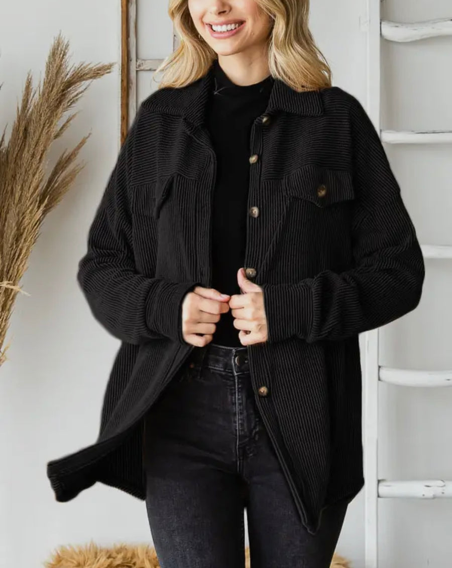 Forever Classic Ribbed Shacket (2 Colors)