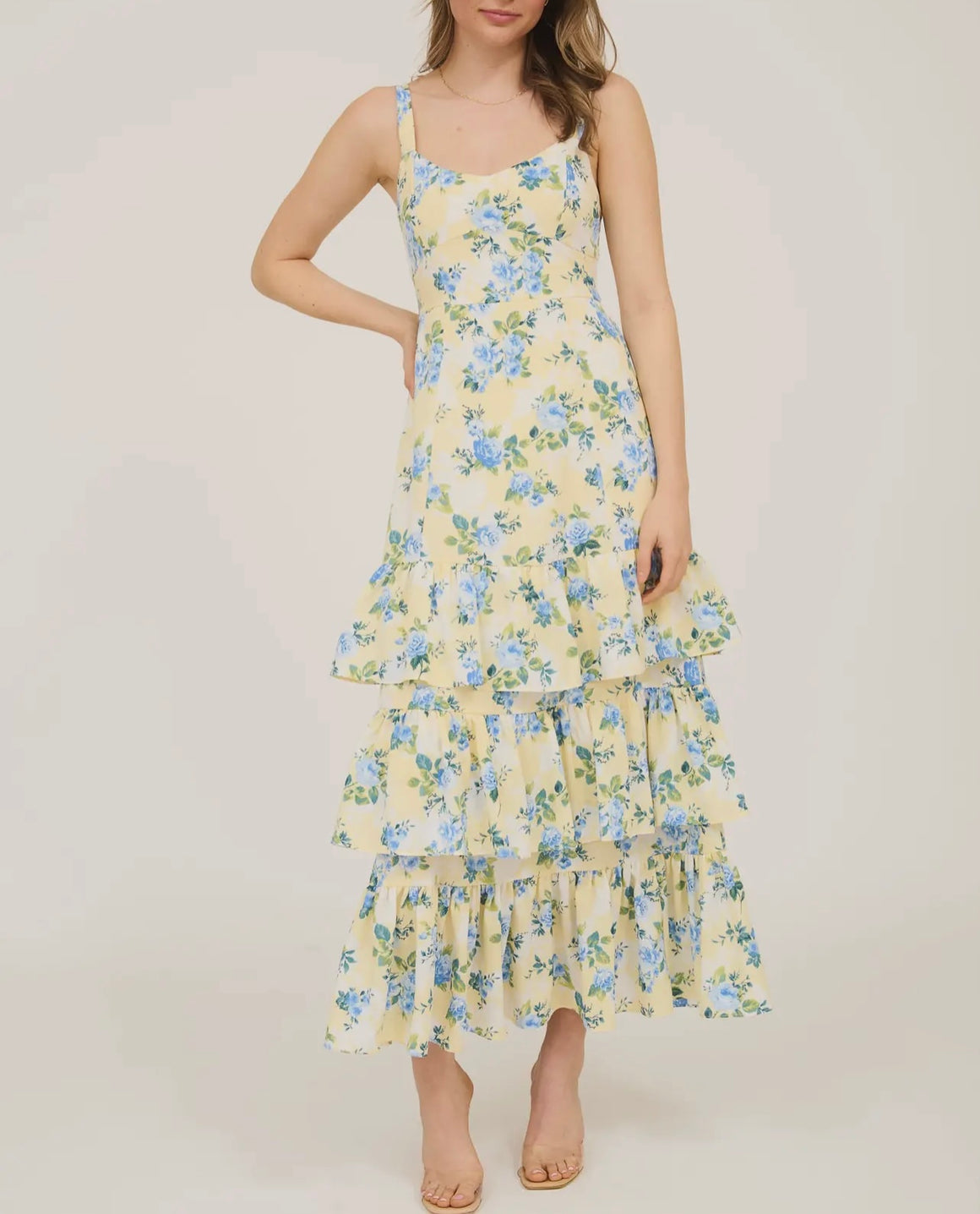 Bryony Floral Ruffle Tiered Dress