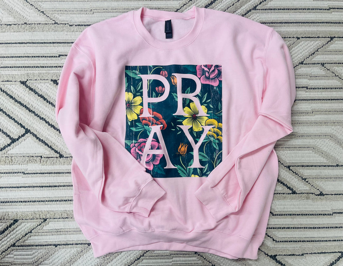 Pink Pray Crewneck
