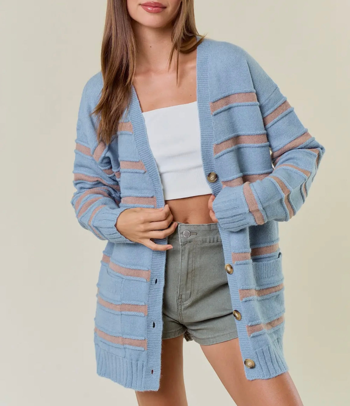 Shane Striped Cardigan