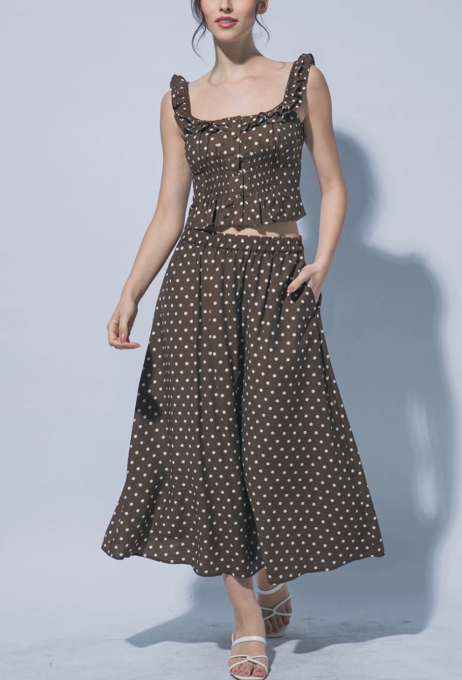 Vivian Polka Dot Skirt & Top Set