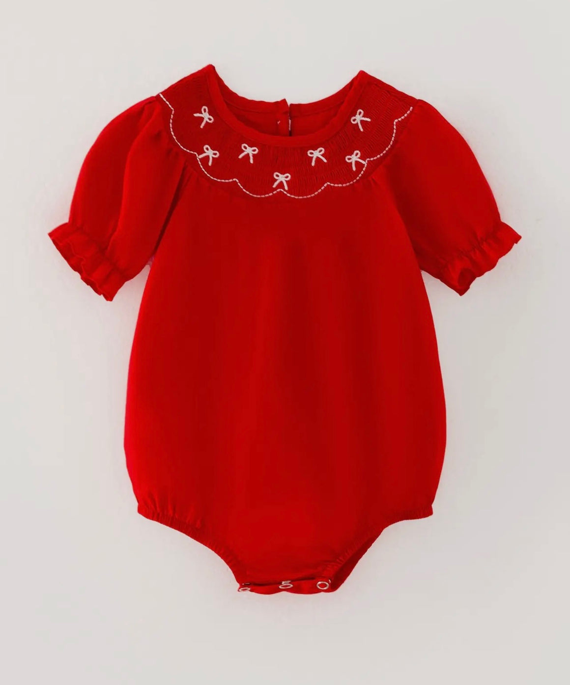 Indie Merrry Smocked Red Romper