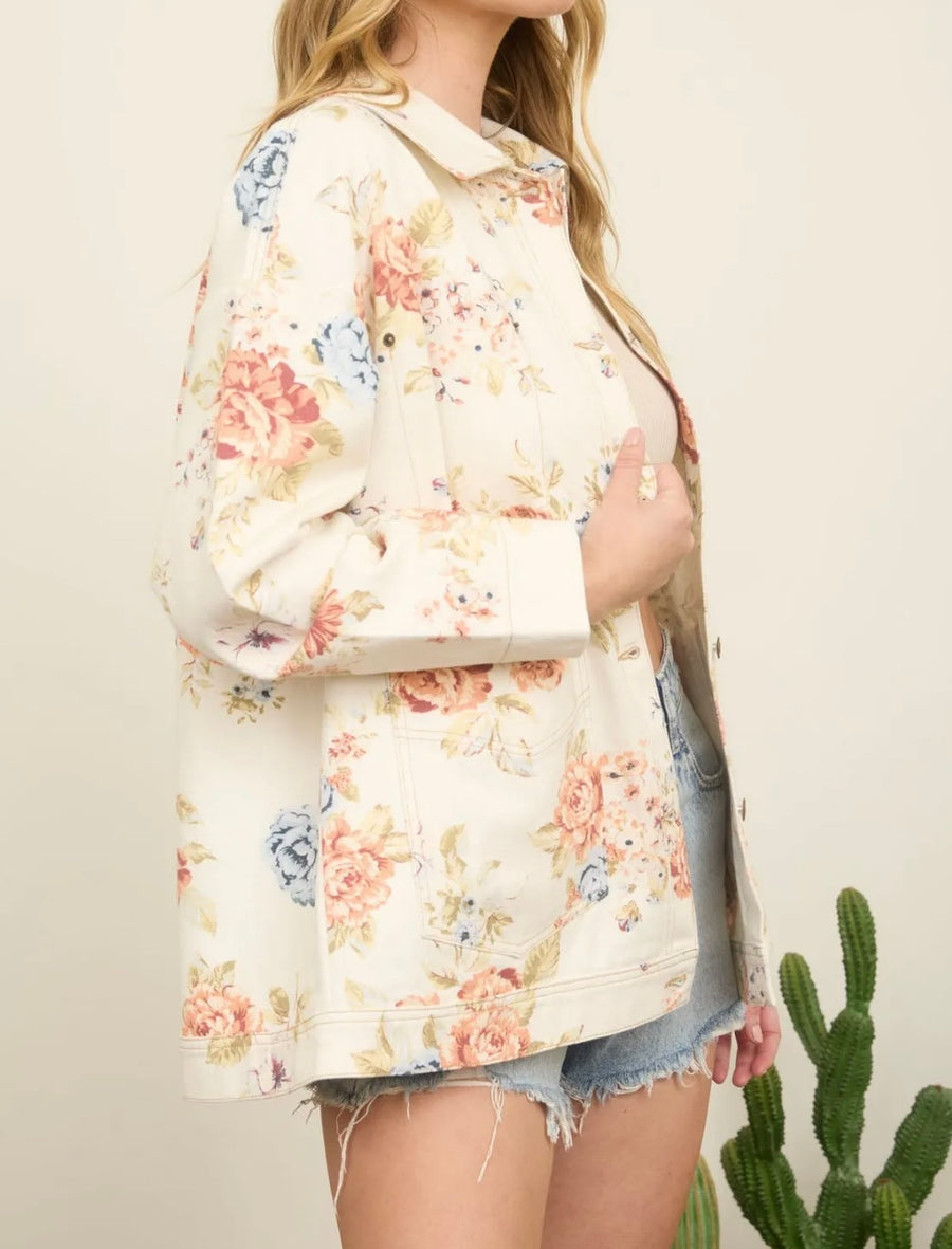 Anora Floral Denim Jacket