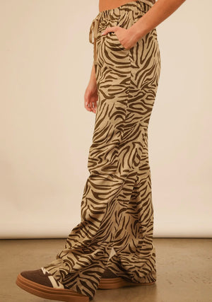 Luna Animal Print Wide Leg Pant