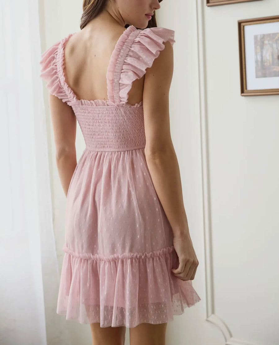 Daisy Pink Smocked Ruffle Dress