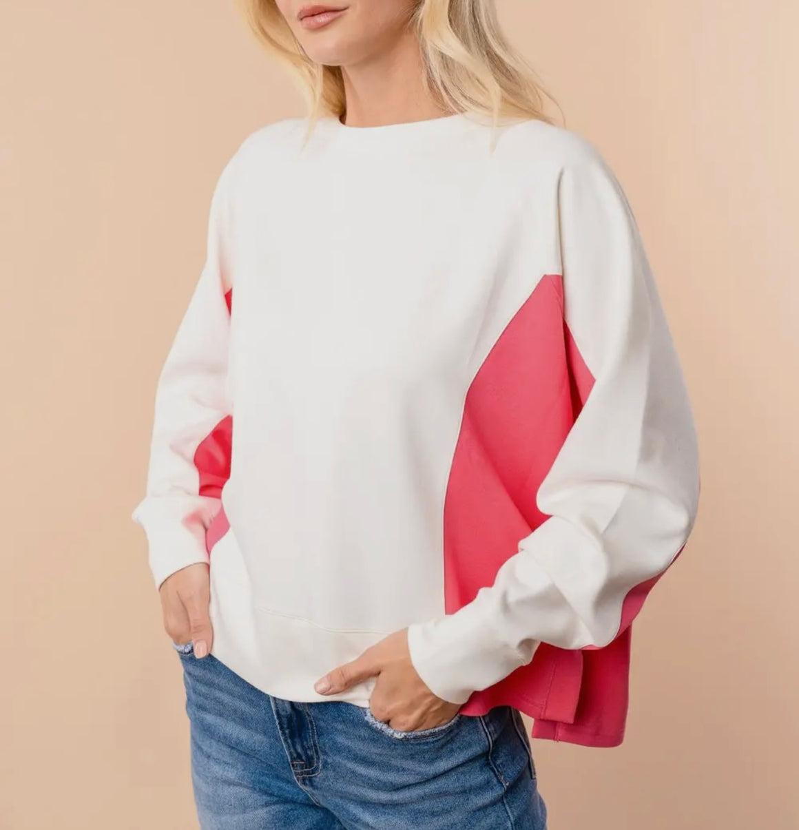 Elliott Coral Contrast Top