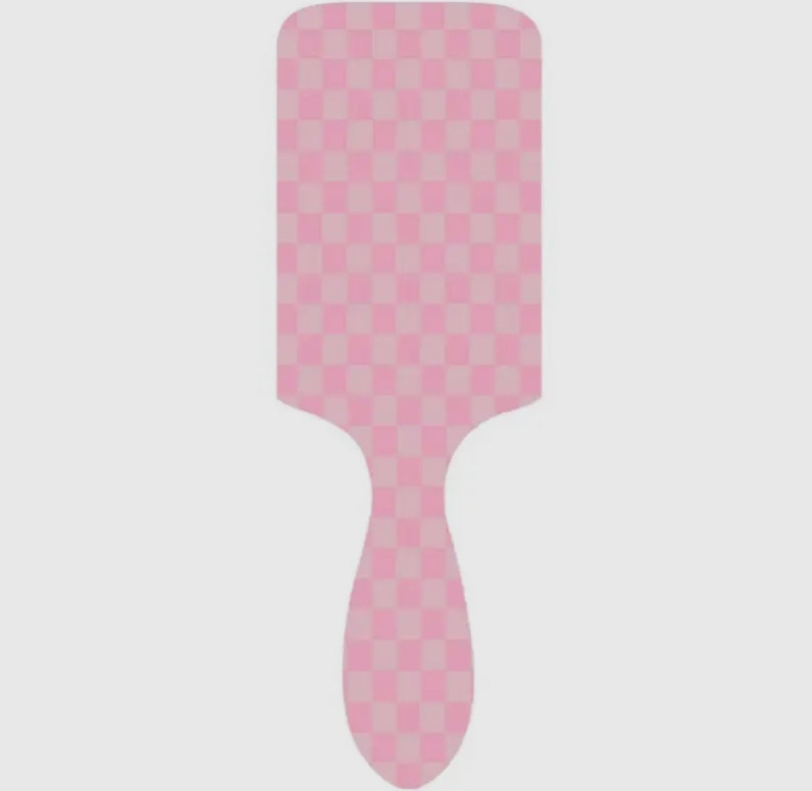 Pink Checkered Paddle Brush