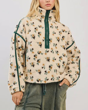 Lola Floral Fleece Quarter Zip