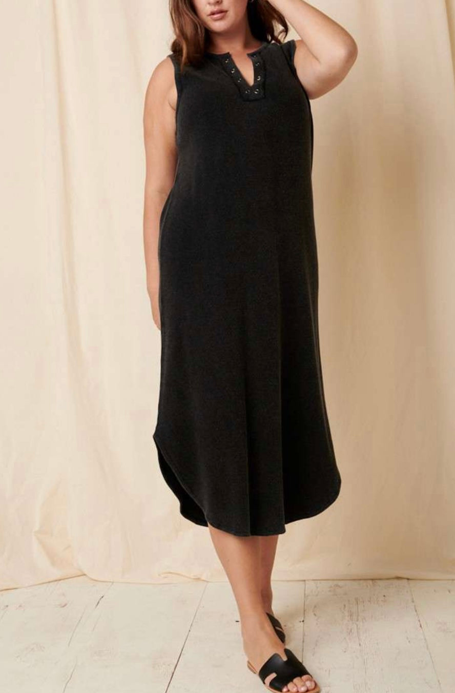 Feeling Good Acid Wash Dress (Extended Size)