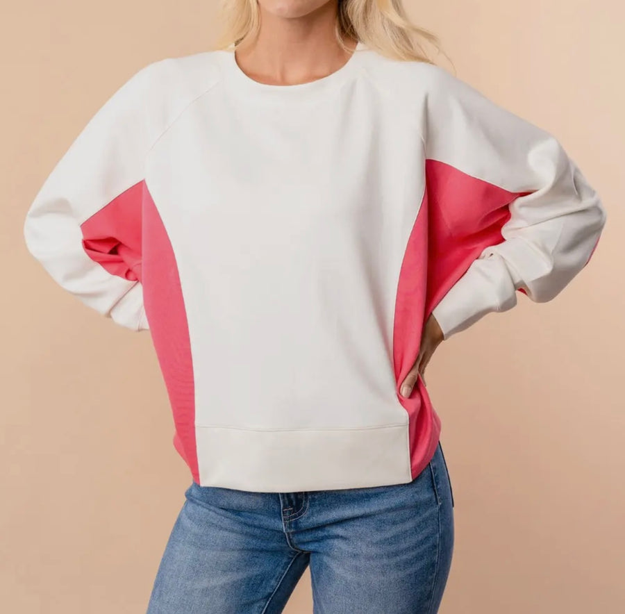 Elliott Coral Contrast Top