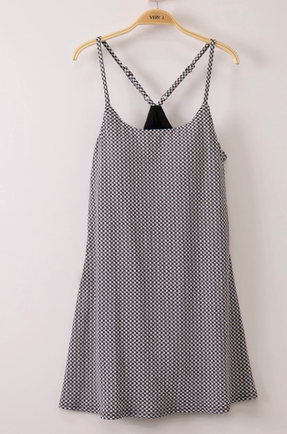 Maddox Textured Checkered Tennis Dress