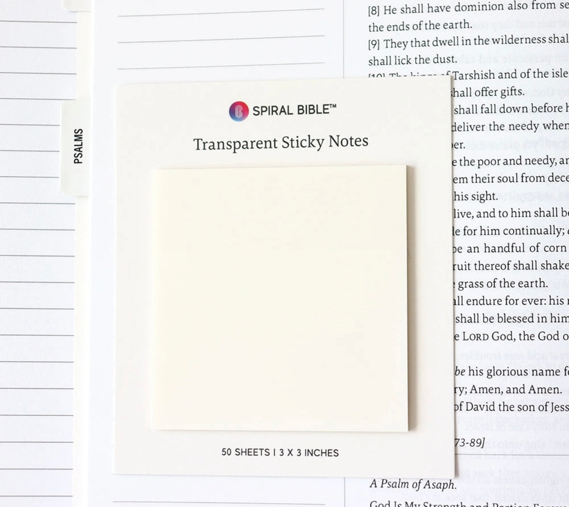 Transparent Bible Sticky Notes