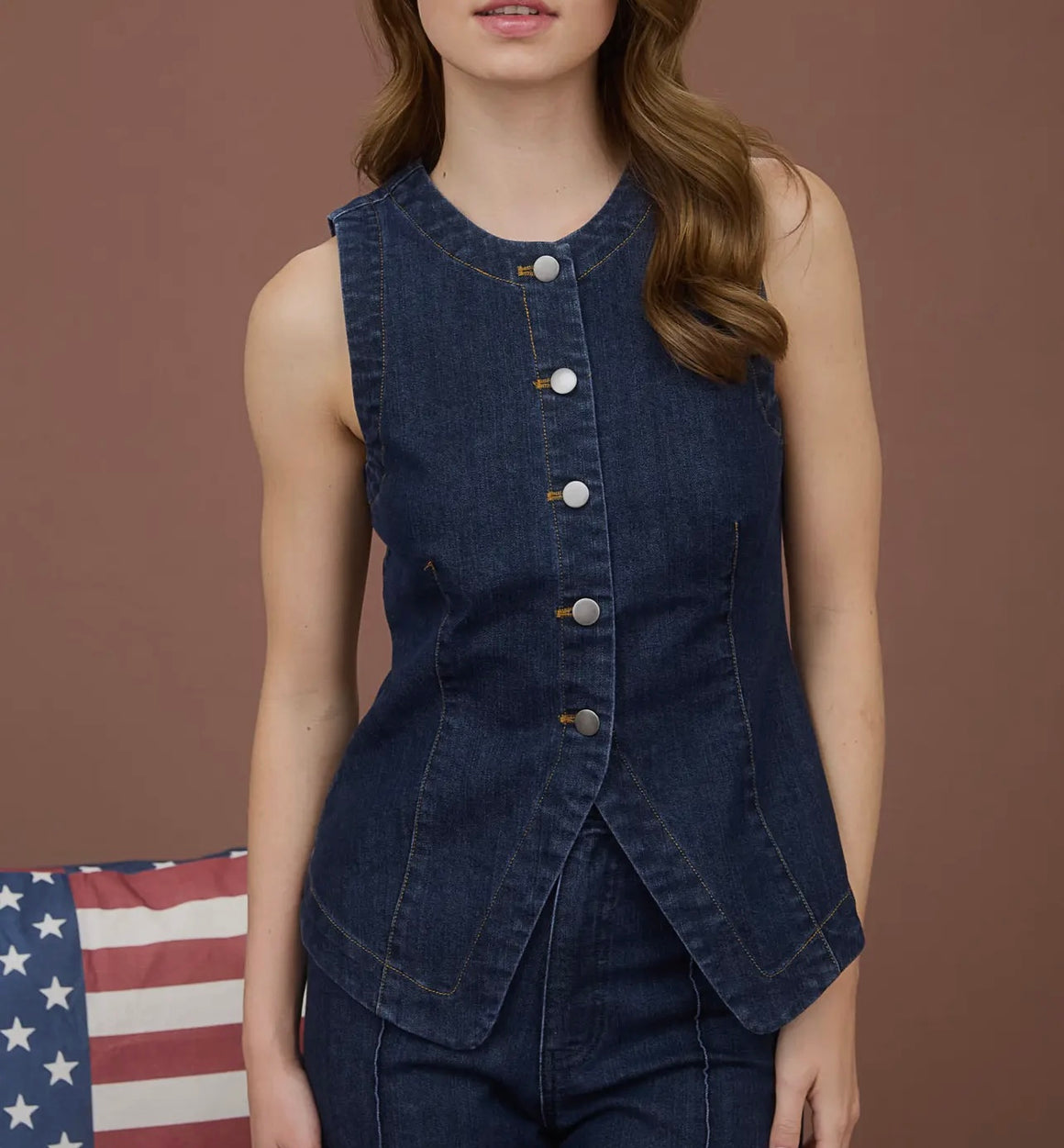 Made For More Button Down Denim Vest