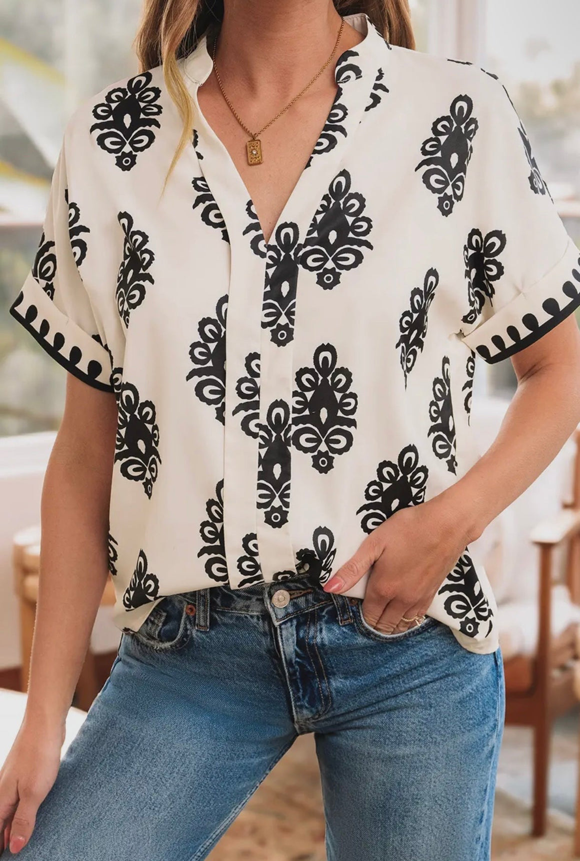 Another Day Print Top