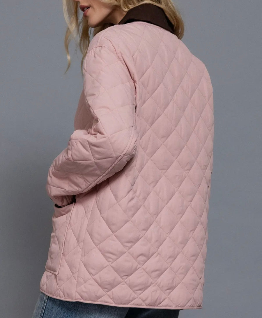 PF Quilted Pink Barn Jacket
