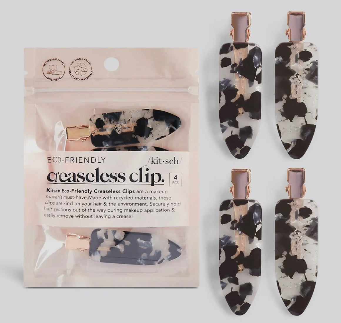 Kitsch Eco Friendly Creaseless Clips 4pc Set