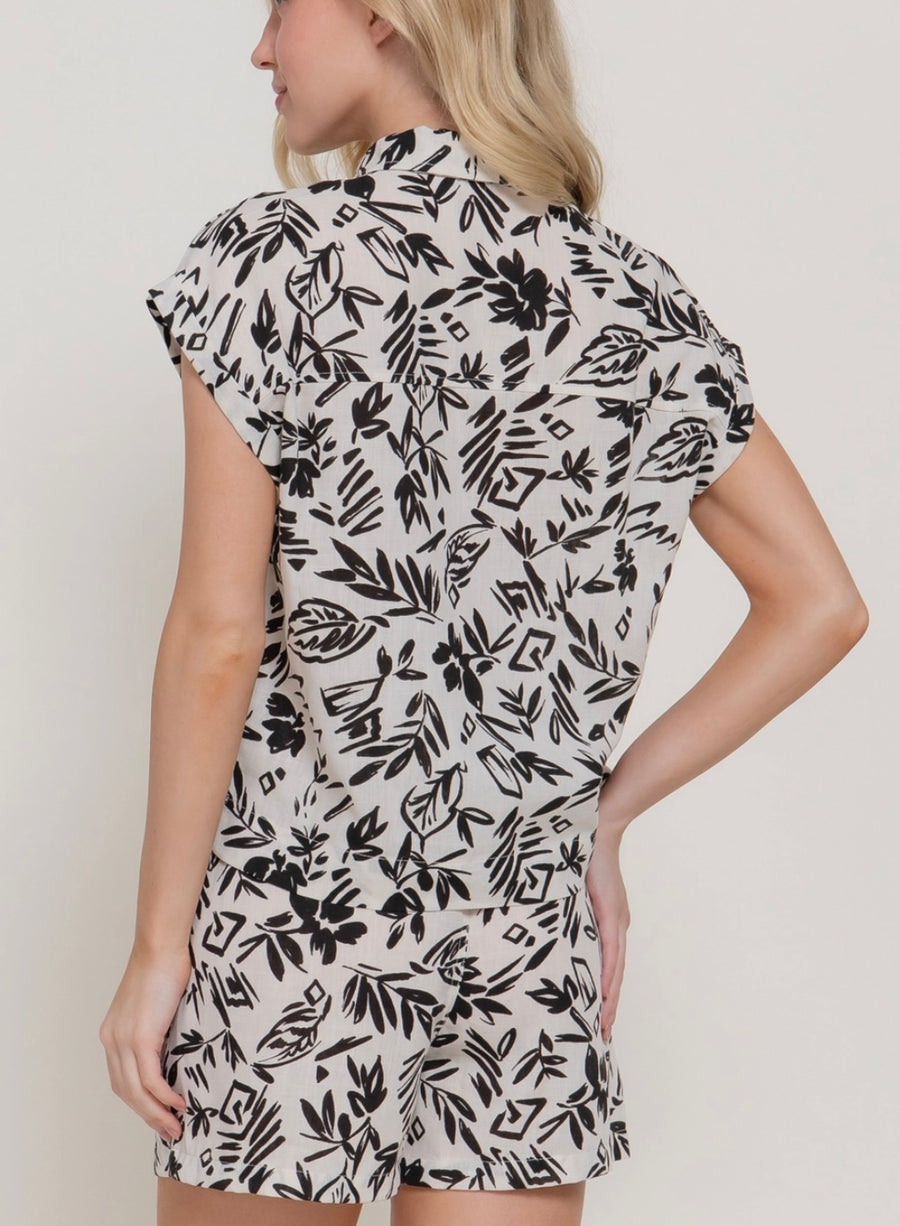 Mel Print Top & Short Set