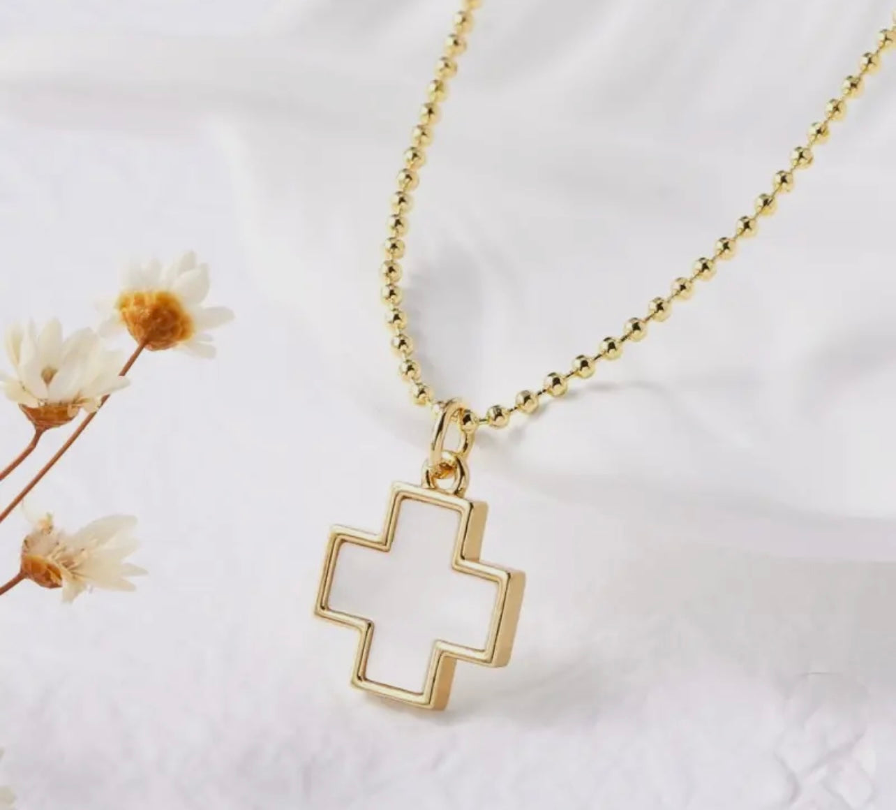 Gold Cross Pendant Necklace