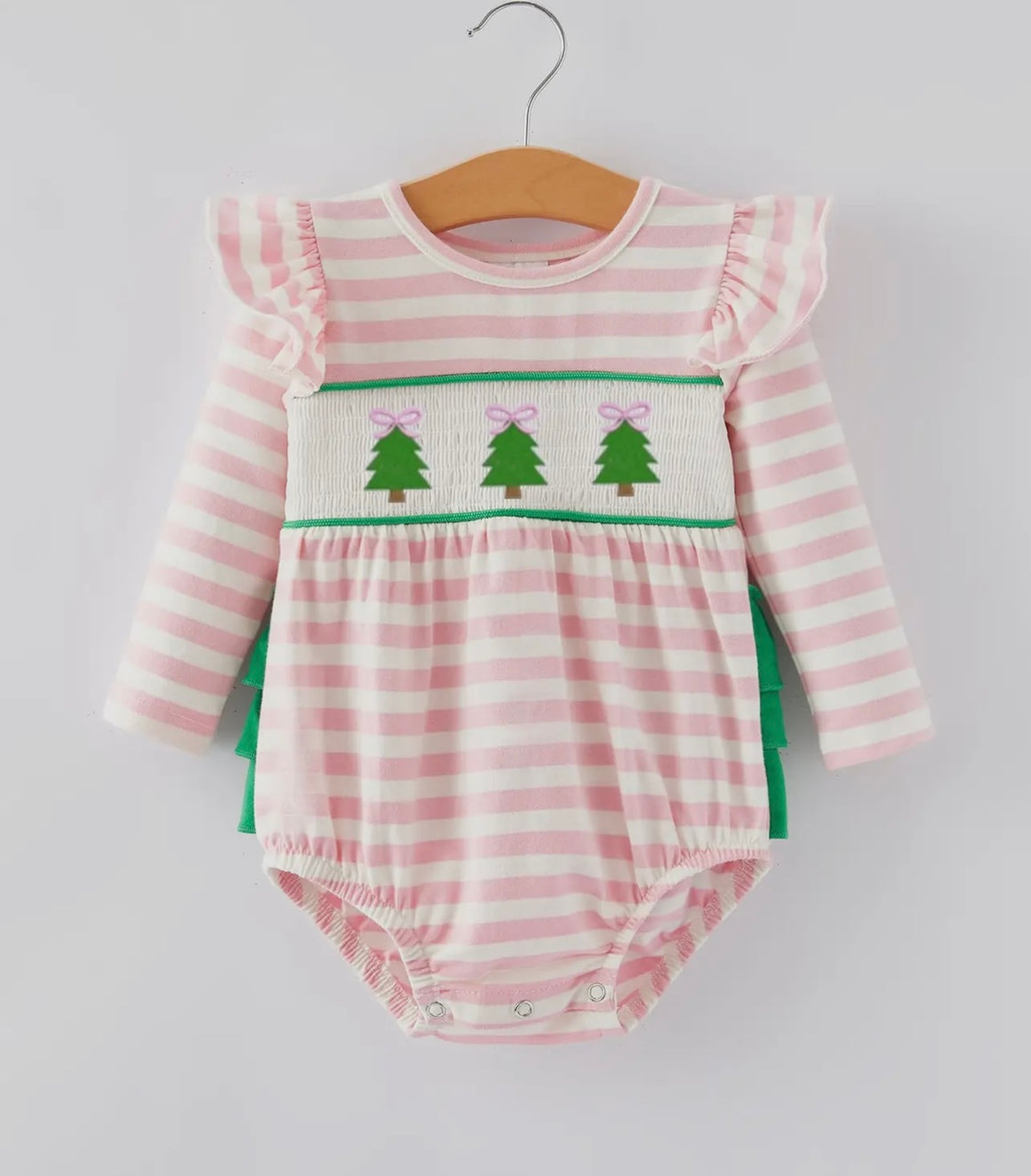 Indie Co Smocked Christmas Tree Romper