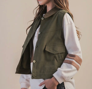 Becoming Fall Olive Vest