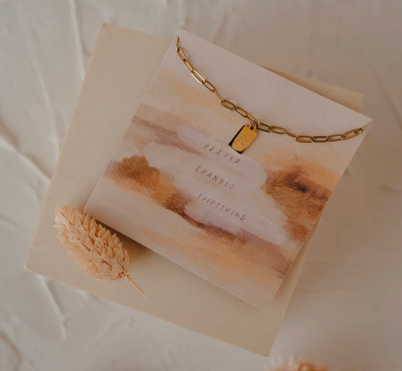 Pray Big Mini Tag Necklace