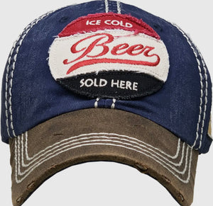 Ice Cold Beer Vintage Ballcap