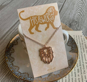 Lion Heart Rose Gold Necklace