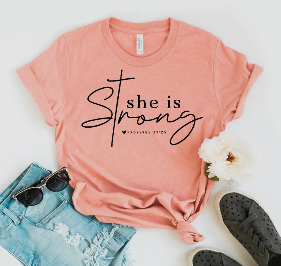 She Is Strong Graphic Tee