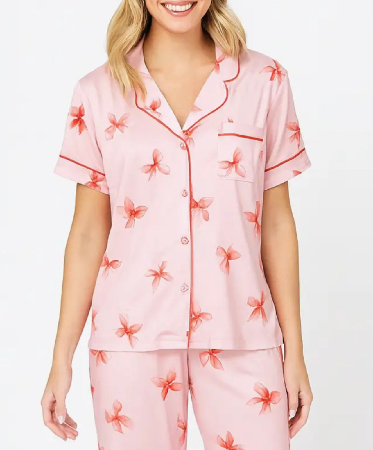 PF AMAZING Soft Bow Pajama Set