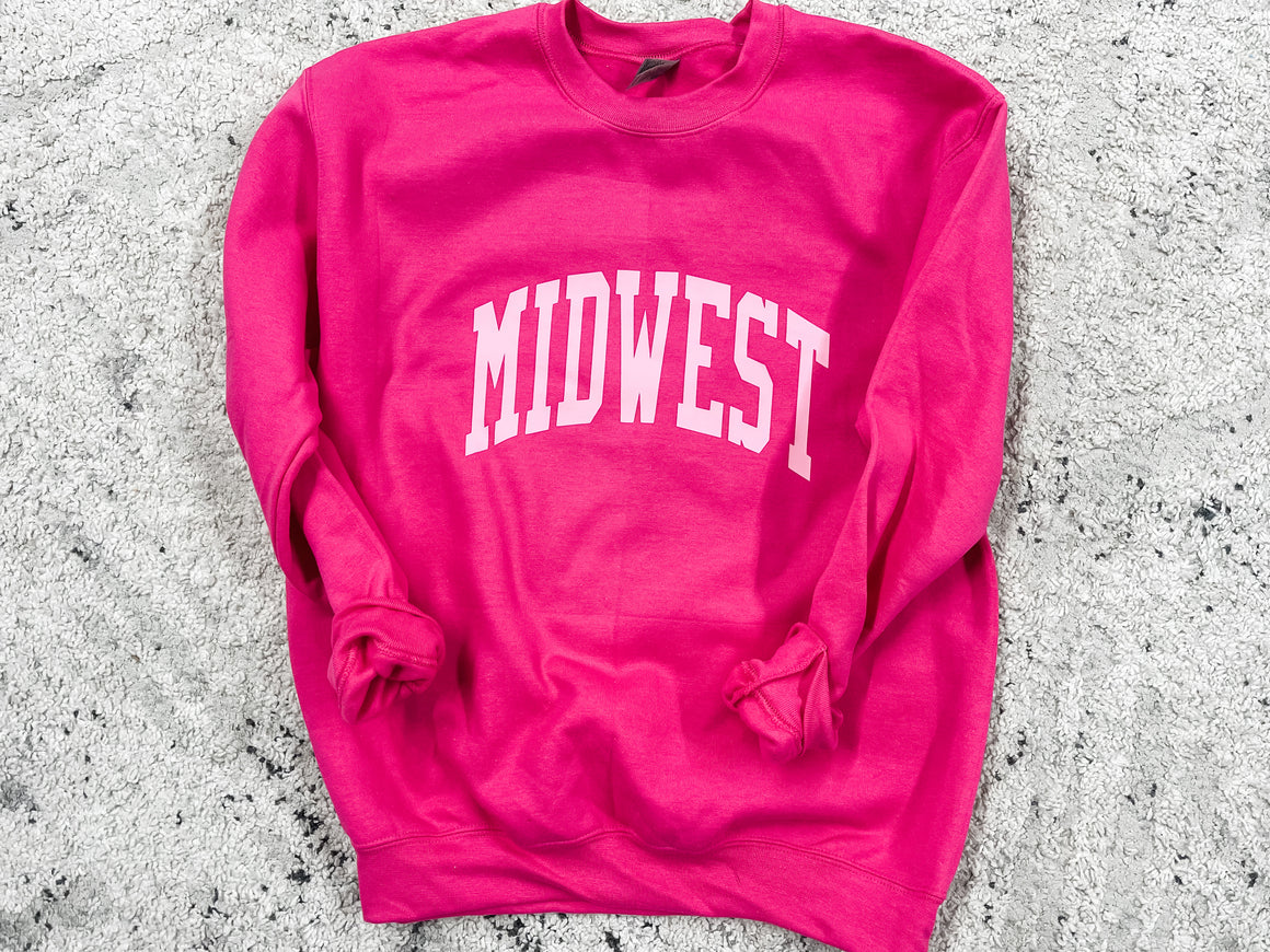 Midwest Pink On Pink Graphic Sweatshirt (Adult & Youth)